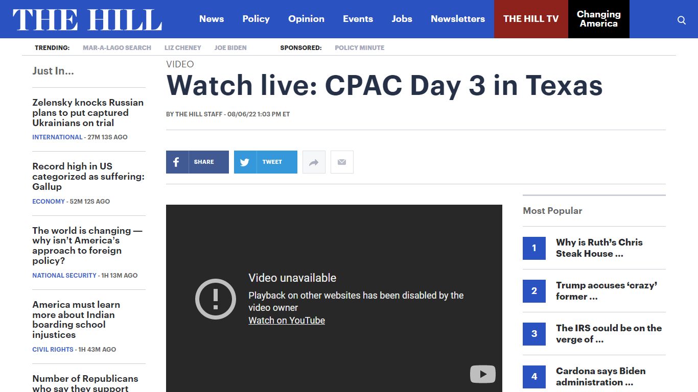 Watch live: CPAC Day 3 in Texas | The Hill